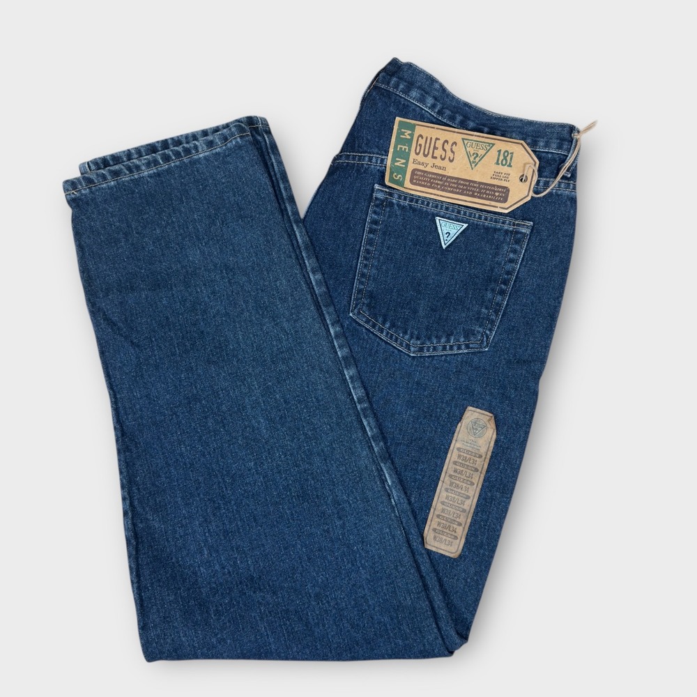 Guess 181 Easy Jean Mens 38x34 Blue Deadstock True Vintage 90s USA Relaxed Fit‎